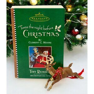 Hallmark Keepsake Twas Night Before Christmas Tiny Reindeer Christmas Ornament